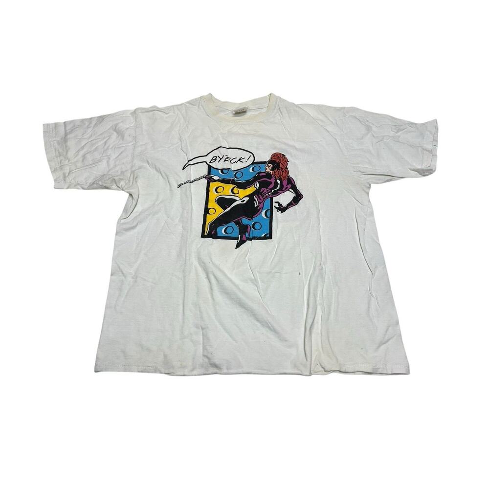 Vtg Distressed 90s Boddingtons Manchester Bitter Beer By ‘Eck Comic XL T-shirt